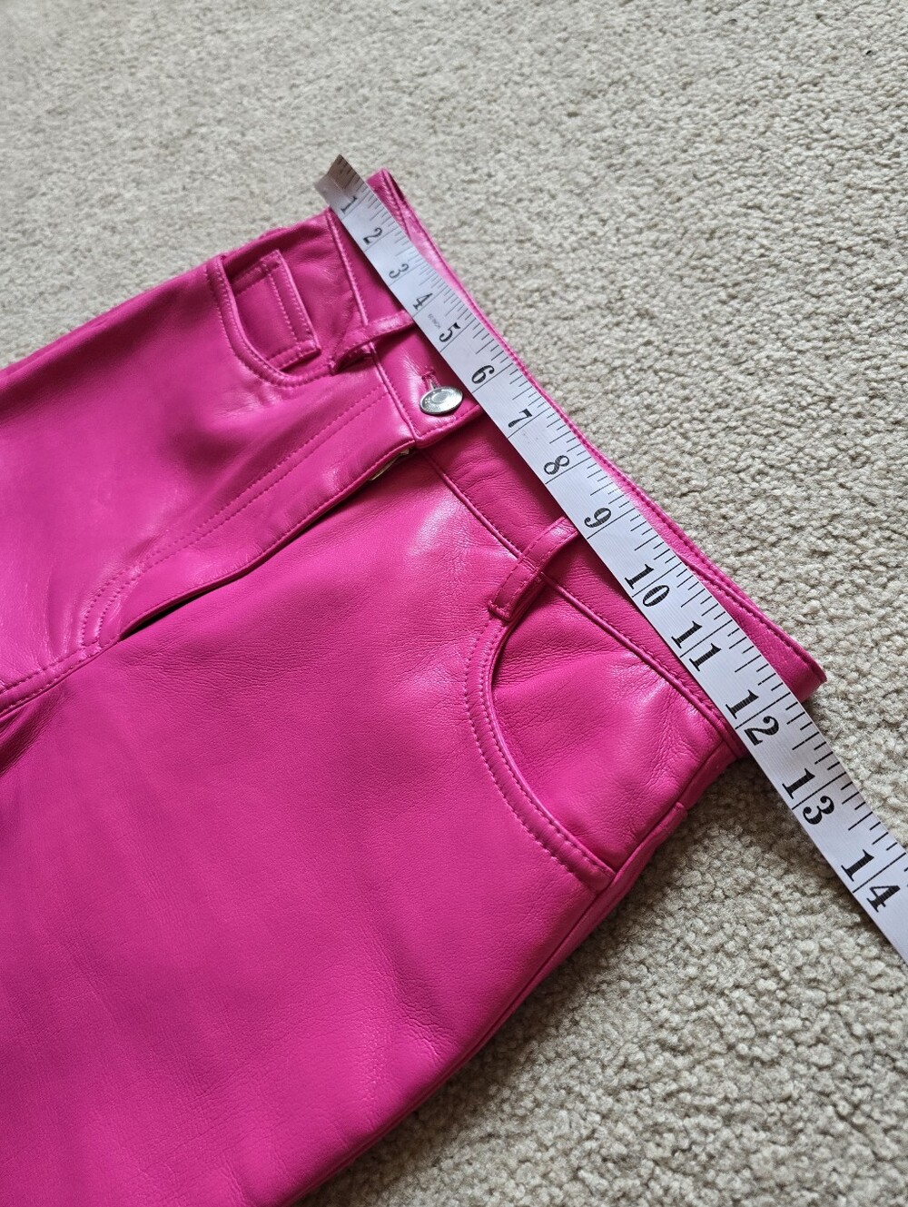 Aritzia Wilfred Melina Vital Pink Vegan Leather Pant Pink Womens Size 00 - Picture 8 of 11